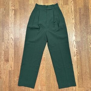 Frankie Shop High Waist Pleated Relaxed Polyester Trousers Womens XS